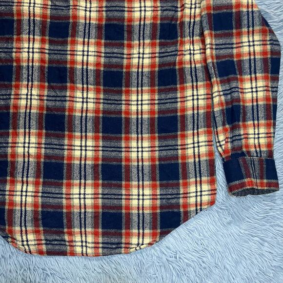 VINTAGE JCPenney Button Up Flannel Shirt Size Large Tall Mens Shop Plaid 80s - Picture 7 of 12